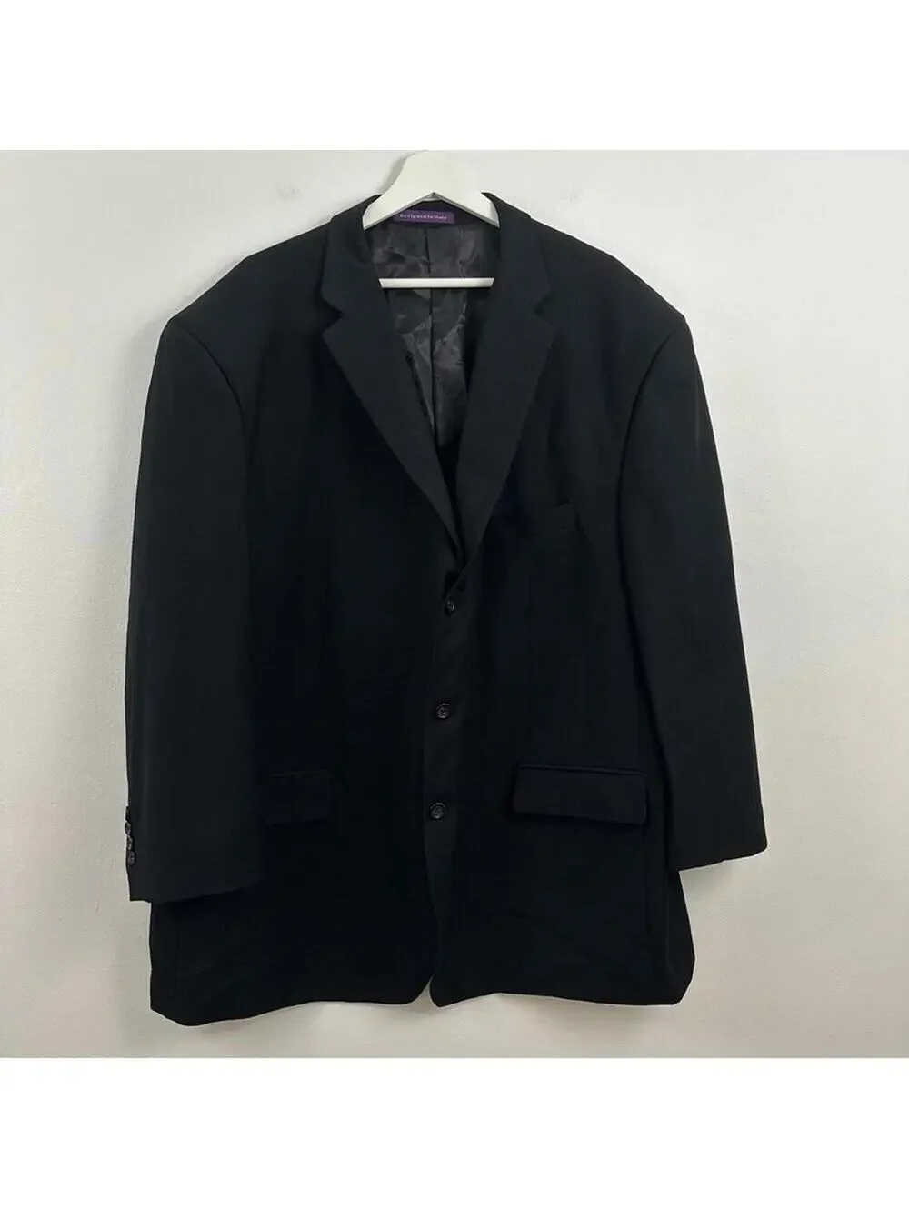 Vinci Men’s Black Button Down Long Sleeve Blazer Size 54L